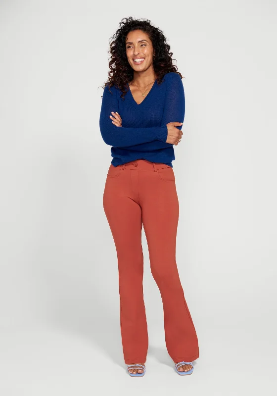 7-Pocket Dress Pant Yoga Pant | Bootcut (Burnished Coral)