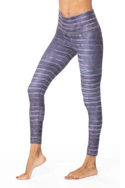 Cora Concrete Stripe Legging, Grey/Purple (Sol and Mane)