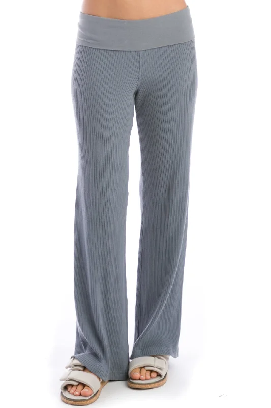 Rolldown Ribbed Flare Pant