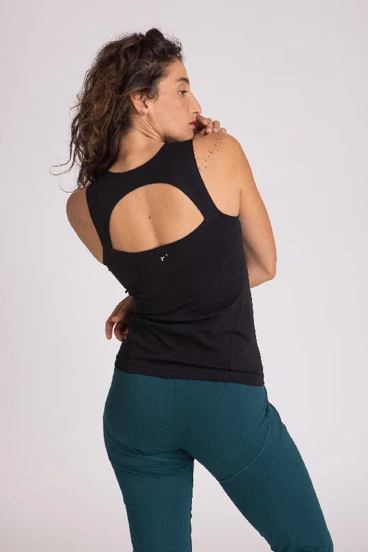 Half Moon Open Back Tank Top