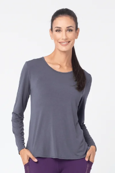 Jesylyn L/S Top, Ebony (Whisper)