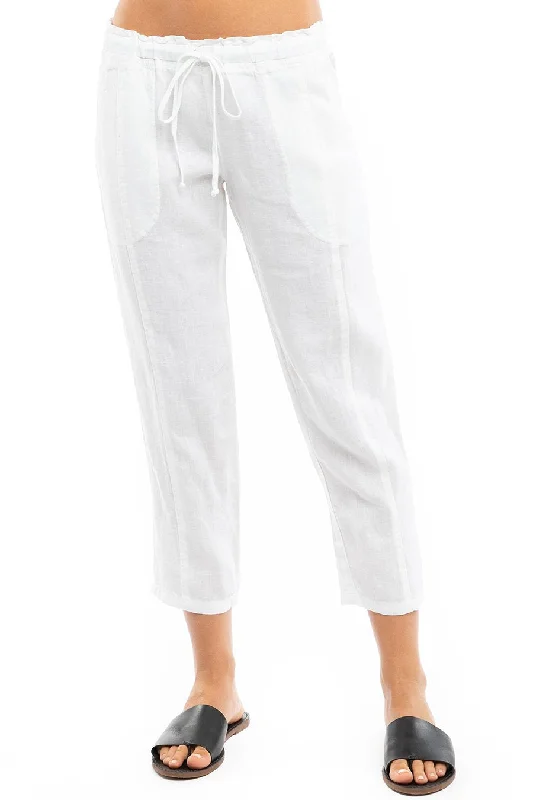 Paper Bag Crop Linen Pant