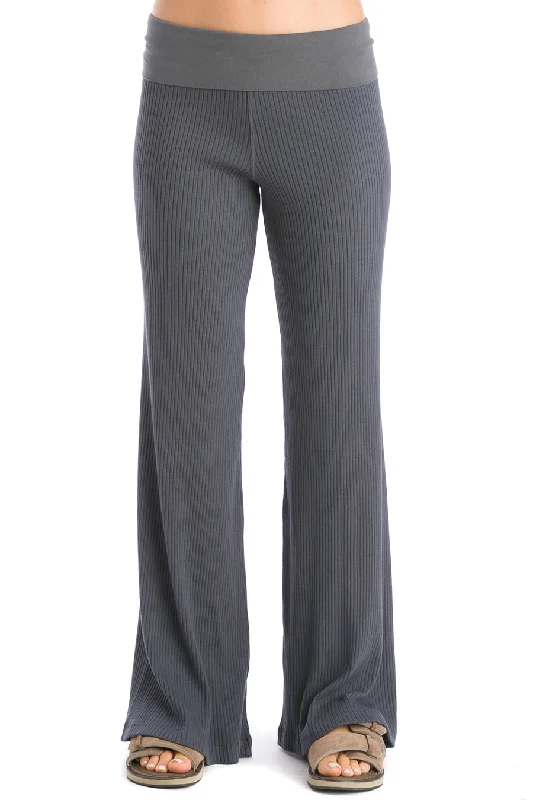 Rolldown Ribbed Flare Pant