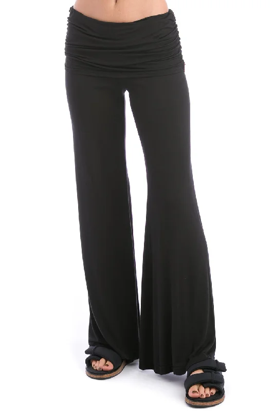 Ruched Waist Flare Pant