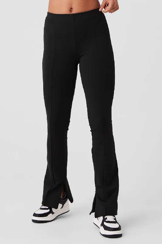 Flash Deals Limited editionsHigh-Waist 7/8 Zip It Flare Legging - Black