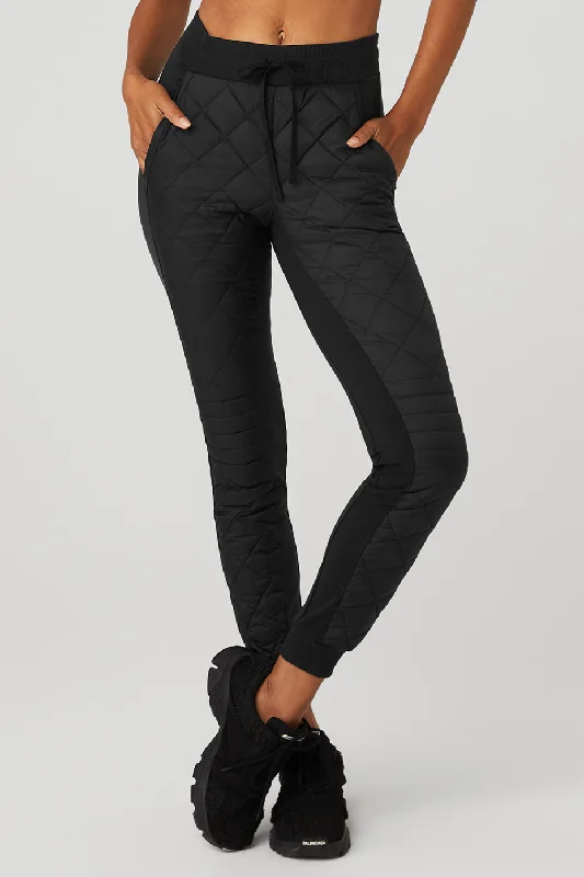 Bonus Savings Don't miss outAirbrush Winter Warm High-Waist Moto Puffer Pant - Black