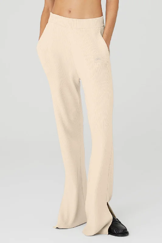 Price Drop Top dealsKnit High-Waist Salana Wide Leg Pant - Macadamia