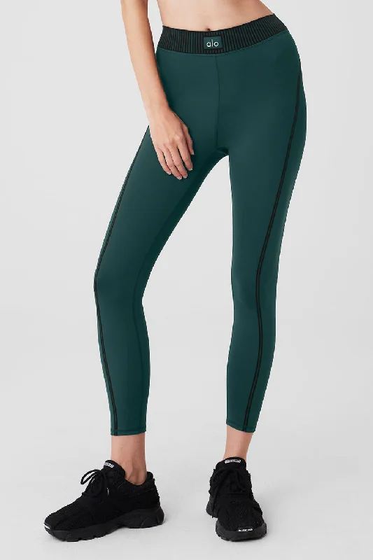 Airlift High-Waist 7/8 Line Up Legging - Midnight Green