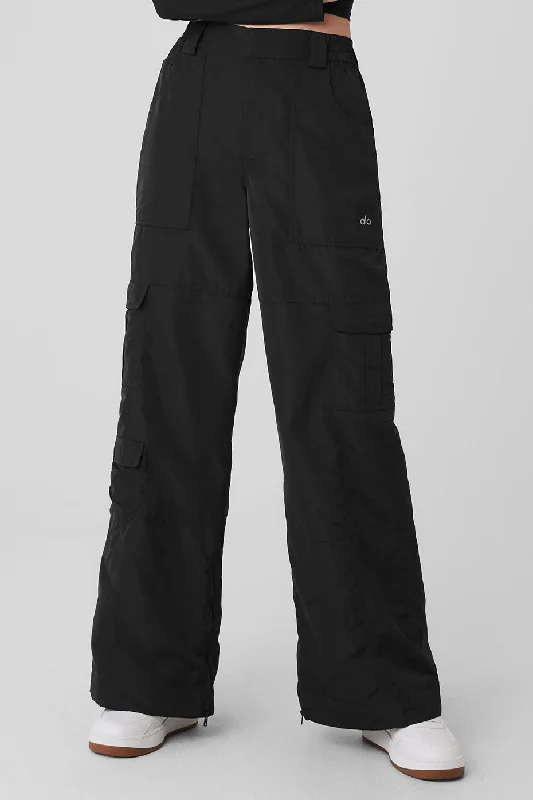 Deal Dash New arrivalsHigh-Waist Ski-Moto Puffer Pant - Black