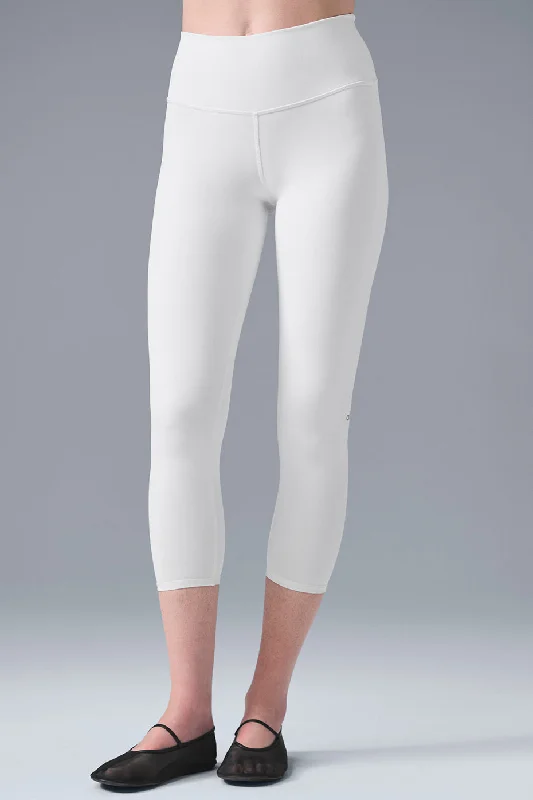 Amazing Deals Unbeatable pricesHigh-Waist Airbrush Capri - White