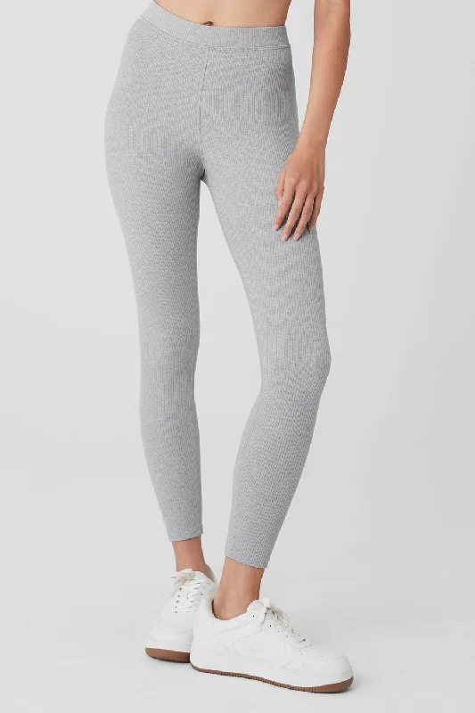 Great Bargains Best sellersRibbed High-Waist 7/8 Blissful Legging - Athletic Heather Grey
